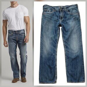 Silver Jeans Zac Flap Relaxed Fit 100% Cotton Men's Jeans Size 36